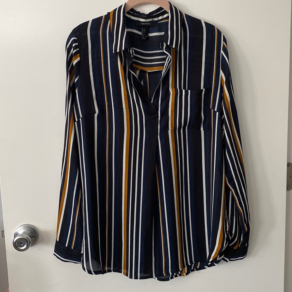 Forever 21 Striped Blouse